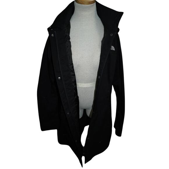 The North Face Women’s Black Insulated Parka Jacket Size Large L – Missing Belt - Picture 12 of 15